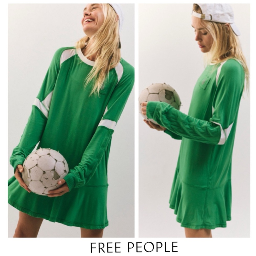 💚NWTS-$80 FREE PEOPLE At Bat Layer Shirt Dress S Oversized Cute Shirt Dress S